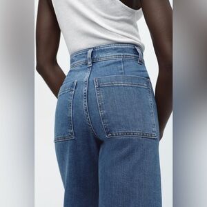 Zara High Waisted Sailor Straight Jeans Light Blue Size 4 (US)
